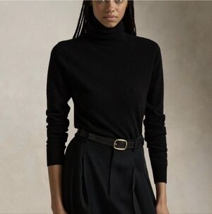 Polo Ralph Lauren Women’s Washable Cashmere Cowl Neck Sweater Black Size Small
